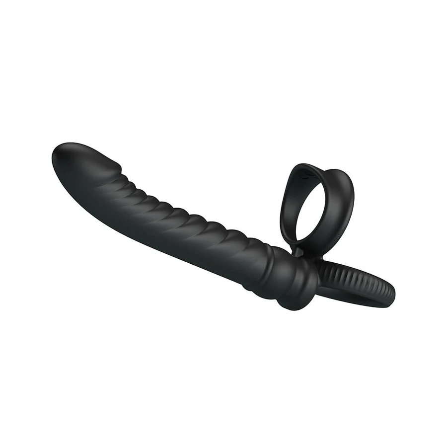 PRETTY LOVE - VIBRATORE ANALE MERRITT CON ANELLO E VIBRAZIONE NERO